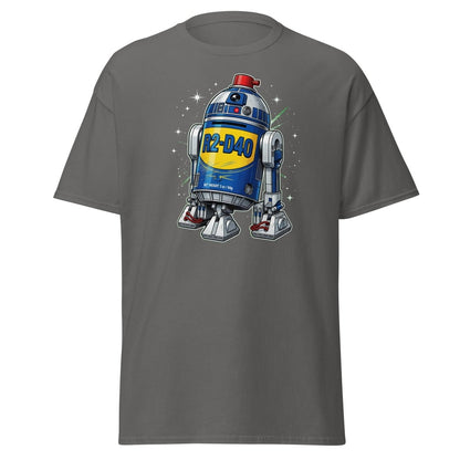R2-D40 WD-40 Parody T-Shirt – Funny Star Wars Tee - Charcoal - TeeRipple