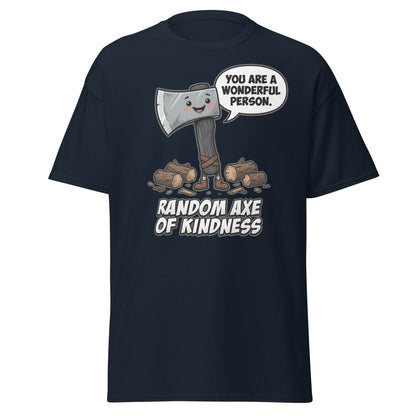 Random Axe of Kindness Funny T-Shirt - Navy - TeeRipple
