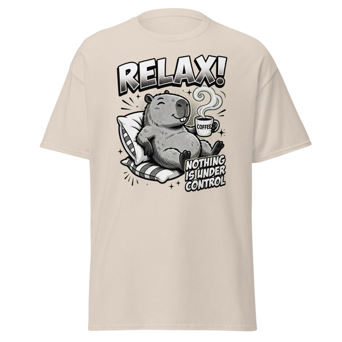Relax! Nothing Is Under Control Beaver T-Shirt - Natural - TeeRipple