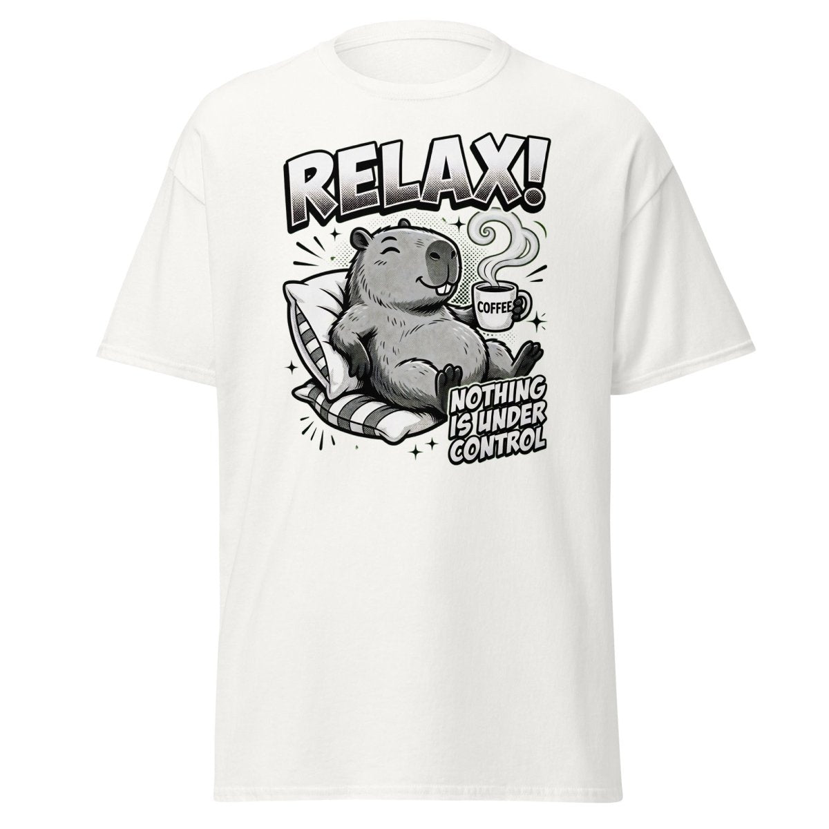 Relax! Nothing Is Under Control Beaver T-Shirt - White - TeeRipple