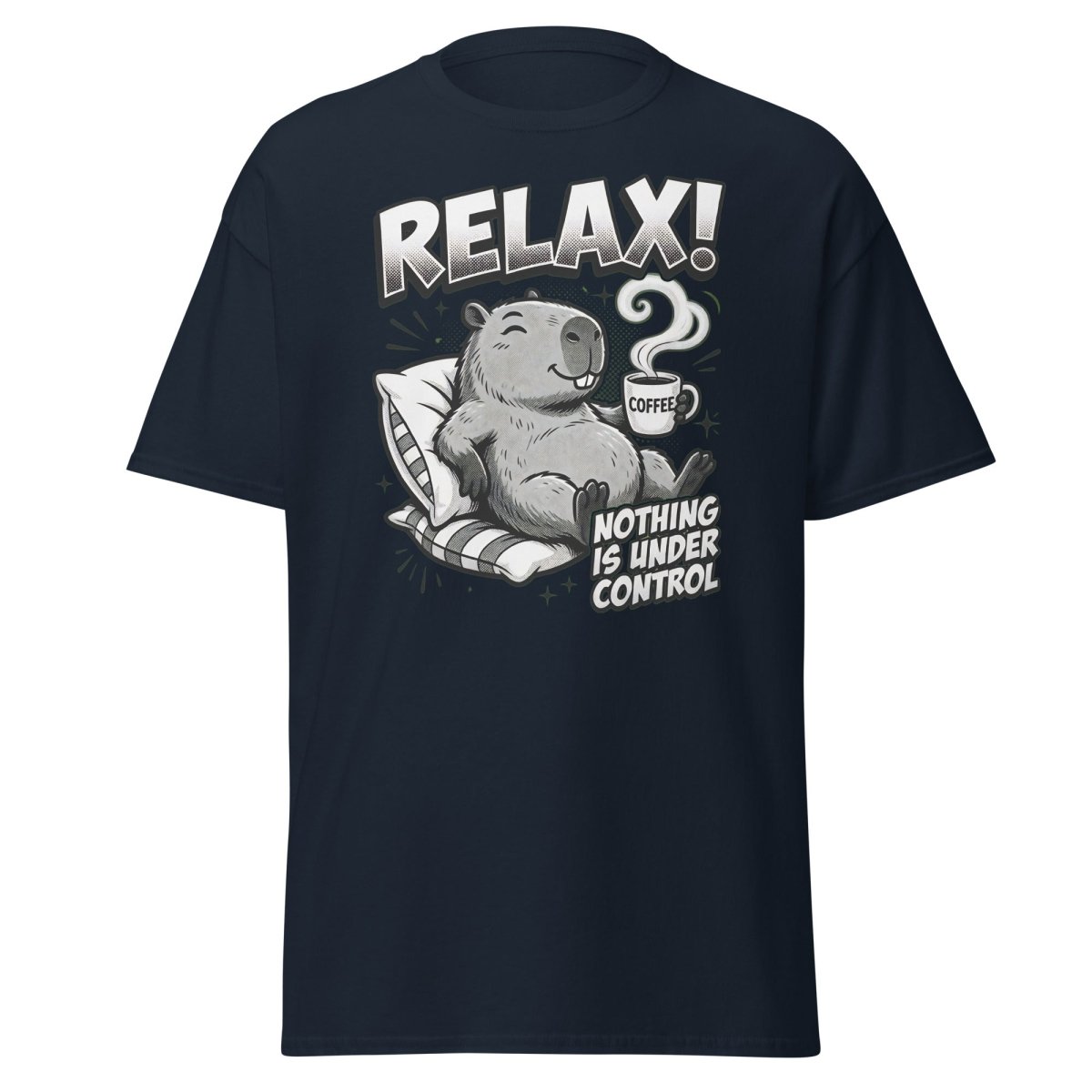 Relax! Nothing Is Under Control Beaver T-Shirt - Navy - TeeRipple