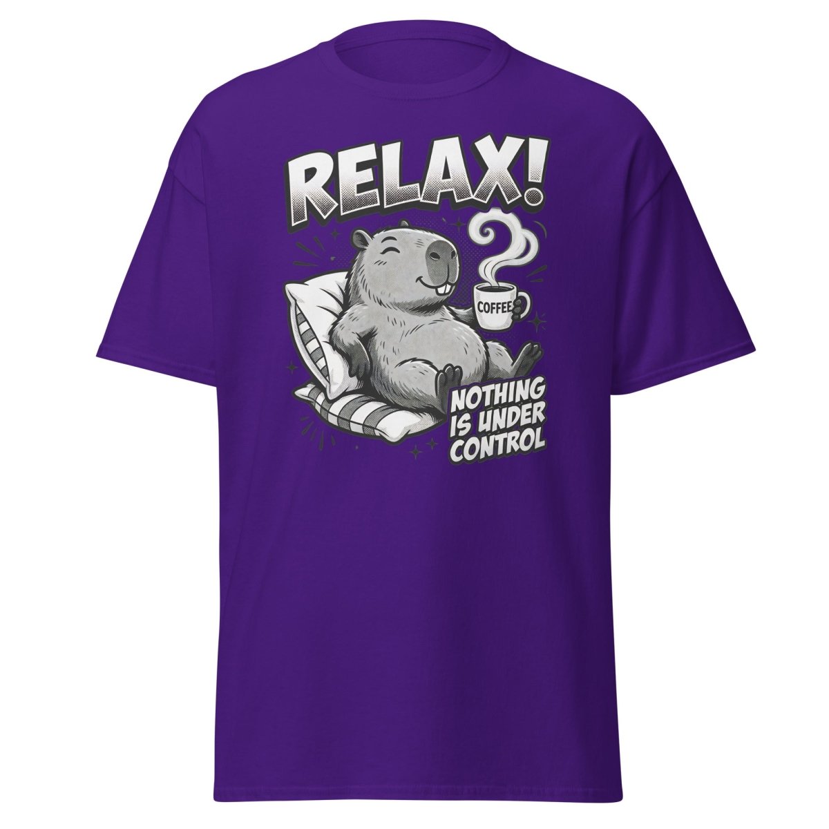 Relax! Nothing Is Under Control Beaver T-Shirt - Purple - TeeRipple