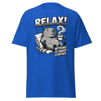 Relax! Nothing Is Under Control Beaver T-Shirt - Royal - TeeRipple