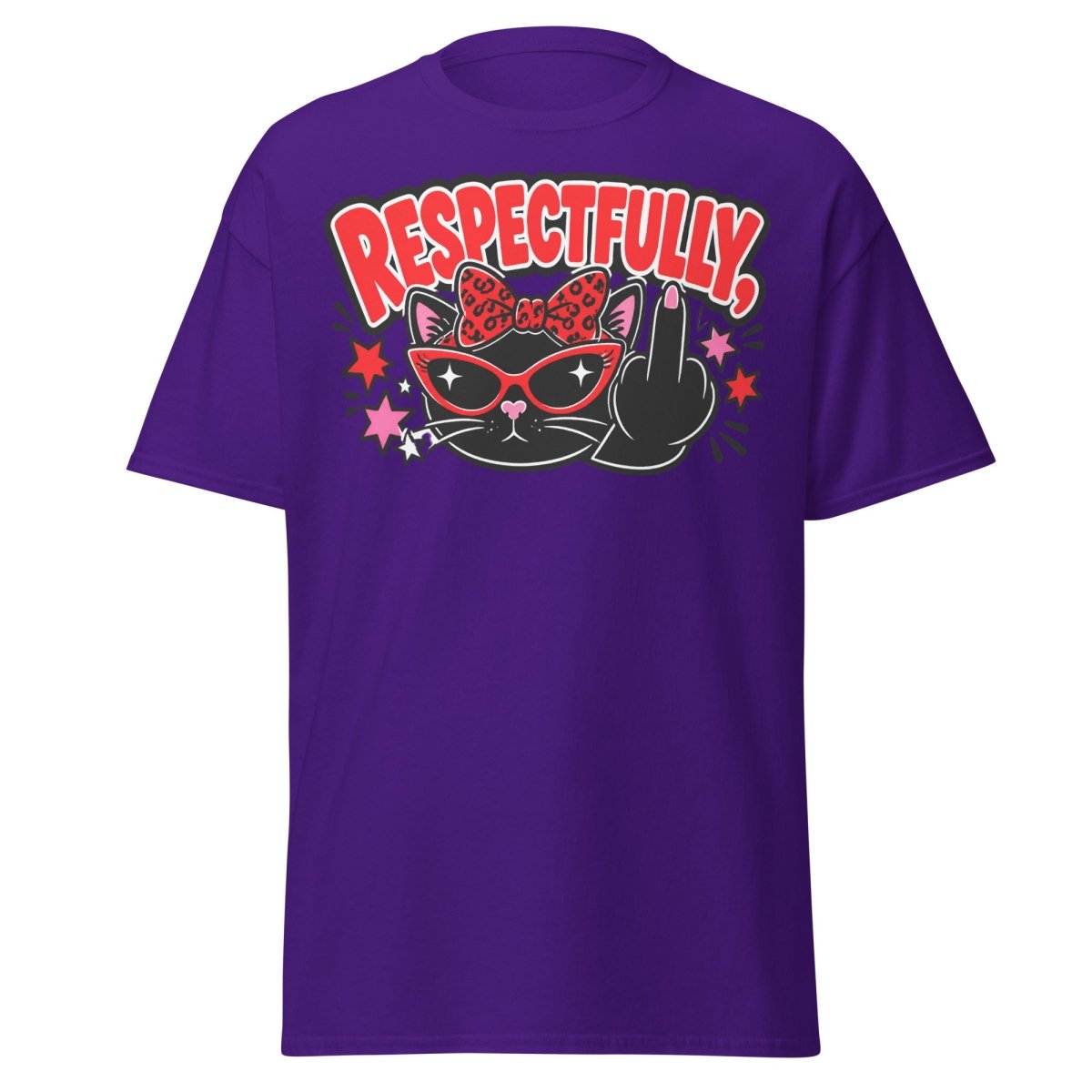 Respectfully Funny Sassy Comic Tee - Purple - TeeRipple