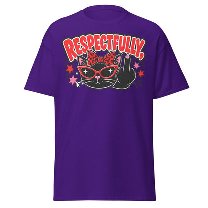Respectfully Funny Sassy Comic Tee - Purple - TeeRipple