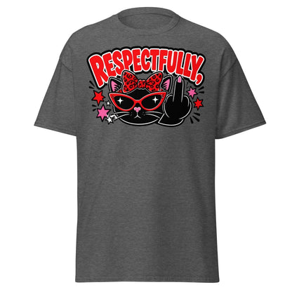 Respectfully Funny Sassy Comic Tee - Dark Heather - TeeRipple