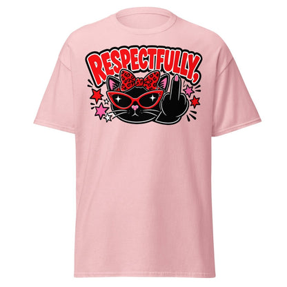 Respectfully Funny Sassy Comic Tee - Light Pink - TeeRipple