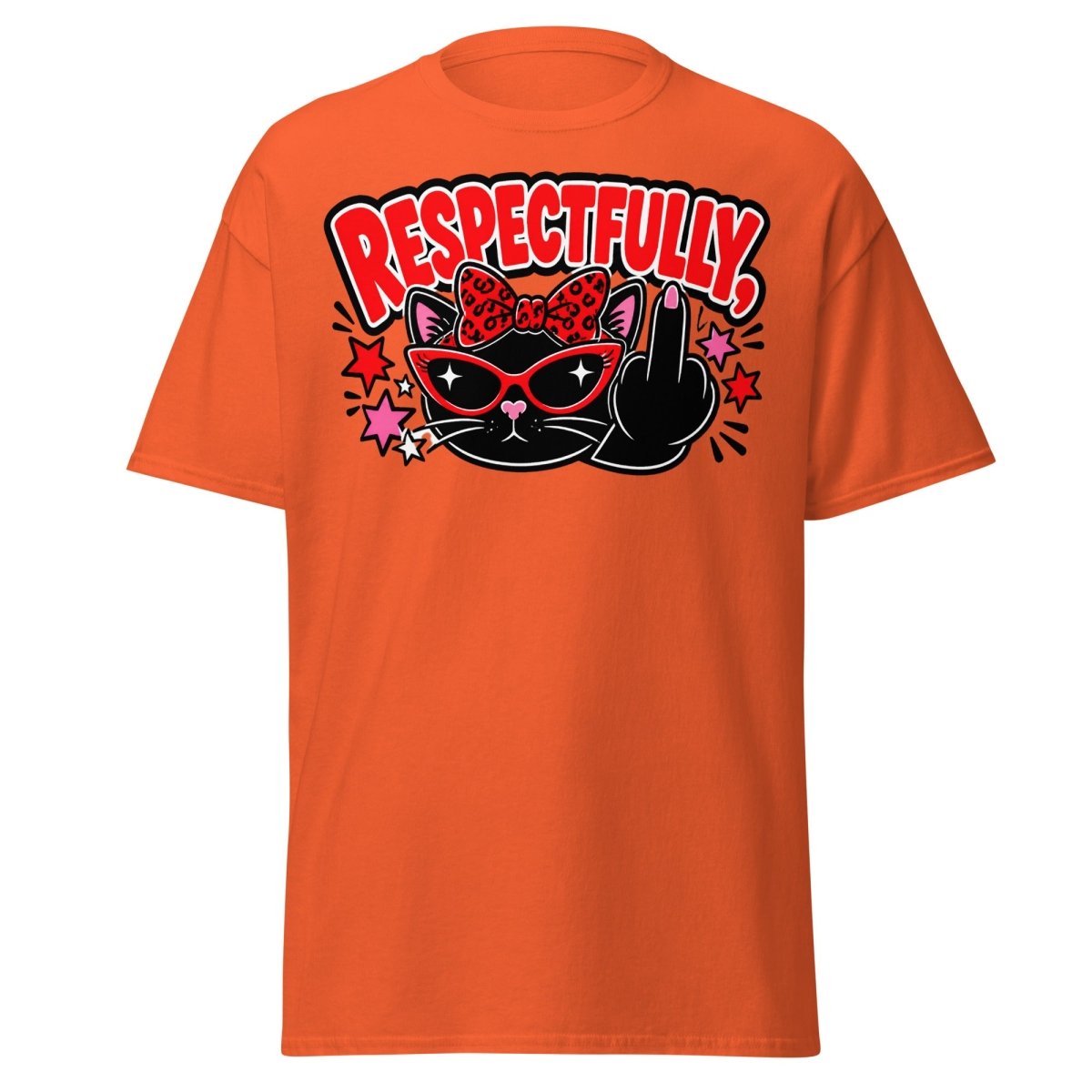 Respectfully Funny Sassy Comic Tee - Orange - TeeRipple