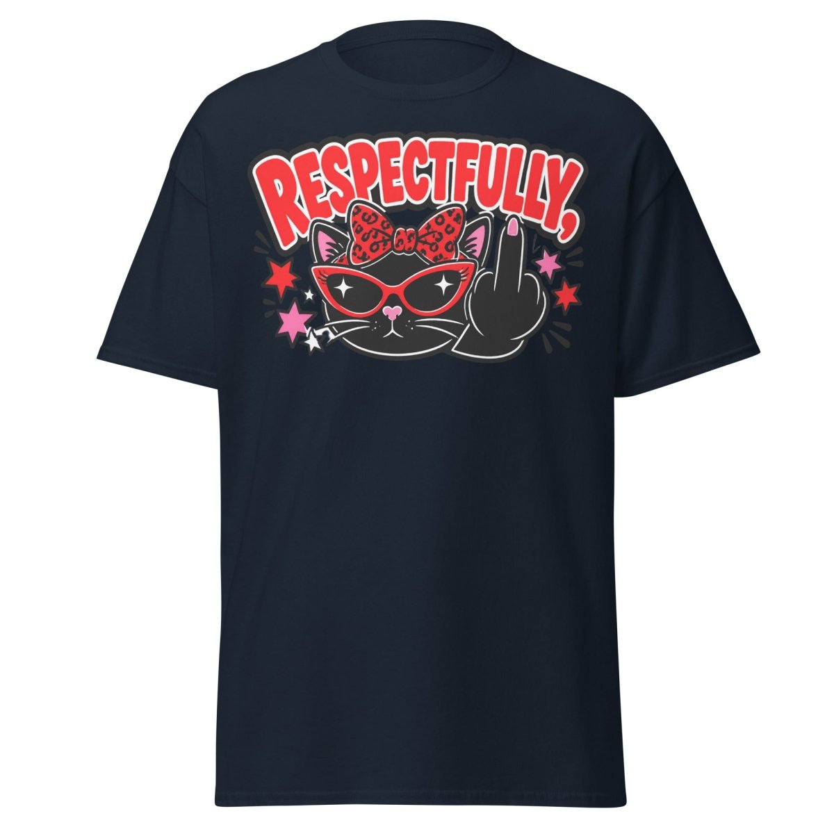 Respectfully Funny Sassy Comic Tee - Navy - TeeRipple