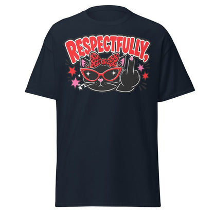 Respectfully Funny Sassy Comic Tee - Navy - TeeRipple