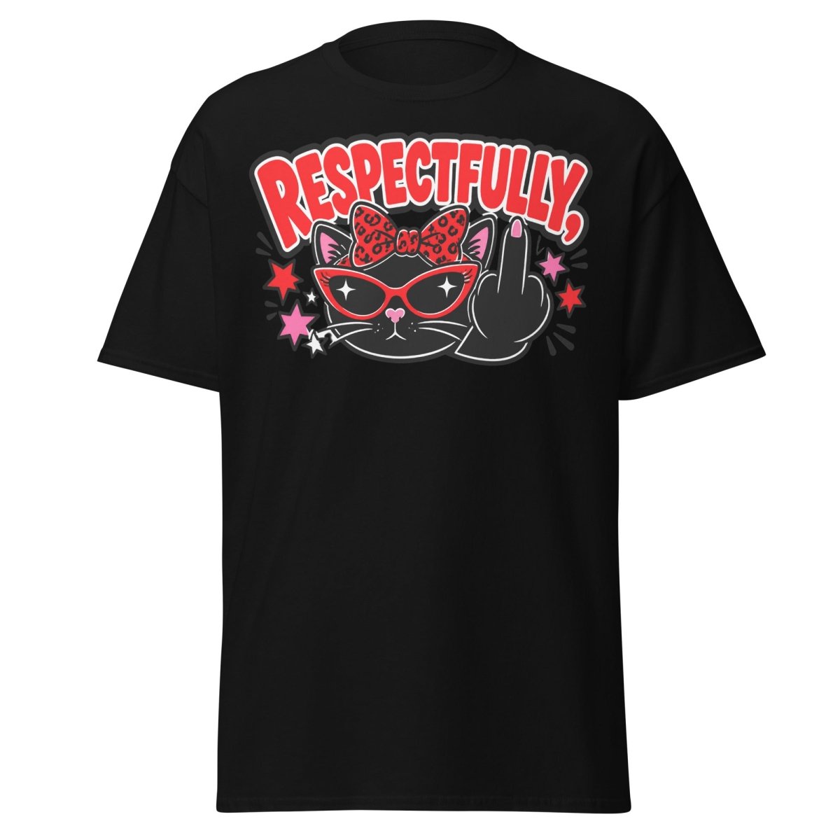 Respectfully Funny Sassy Comic Tee - Black - TeeRipple