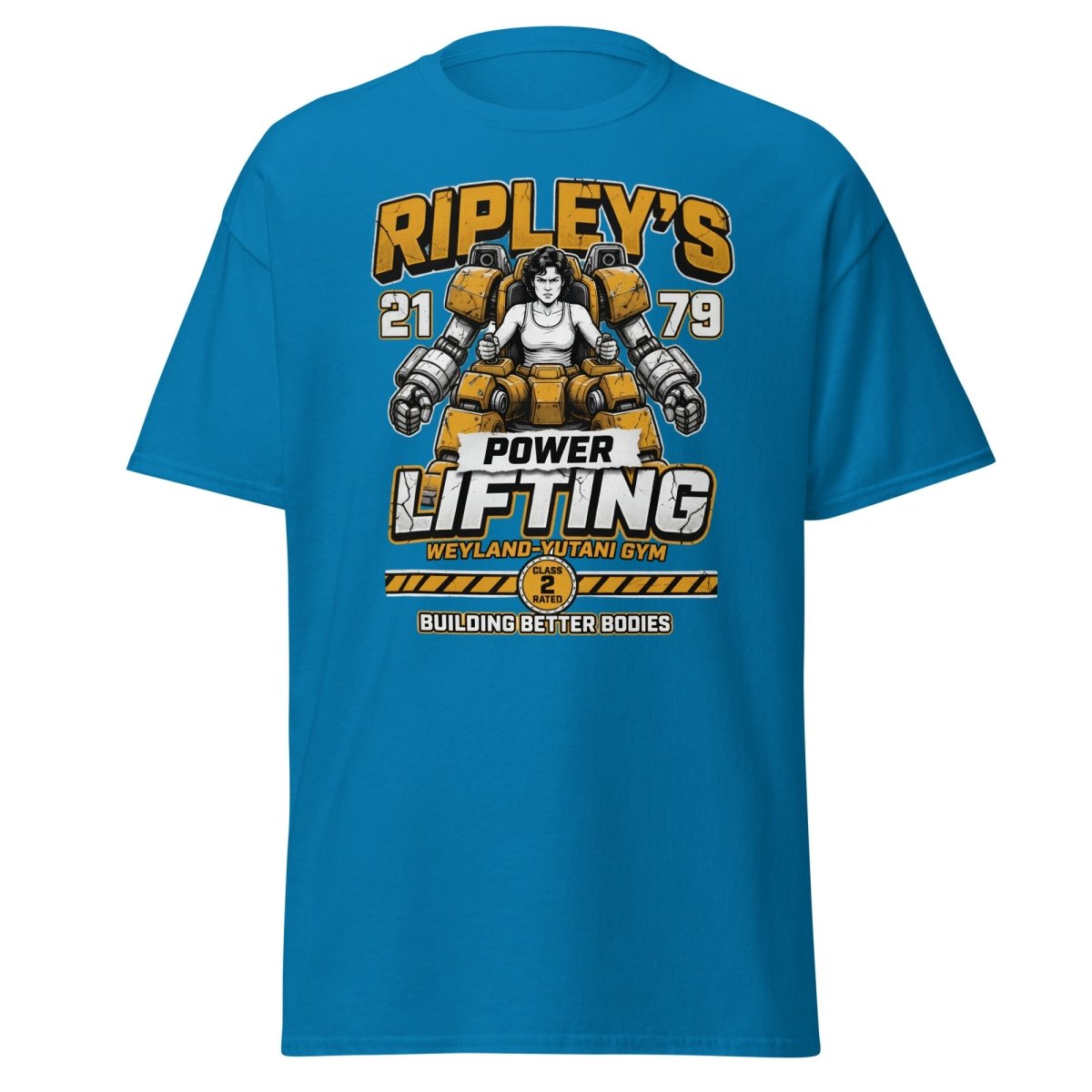 Ripley's Power Lifting Weyland - Yutani Gym T-Shirt - Sapphire - TeeRipple