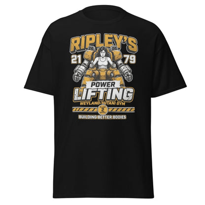 Ripley's Power Lifting Weyland - Yutani Gym T-Shirt - Black - TeeRipple