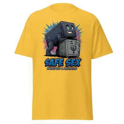 Safe Sex Encrypted & Protected T-Shirt | Funny Pun Tee - Daisy - TeeRipple