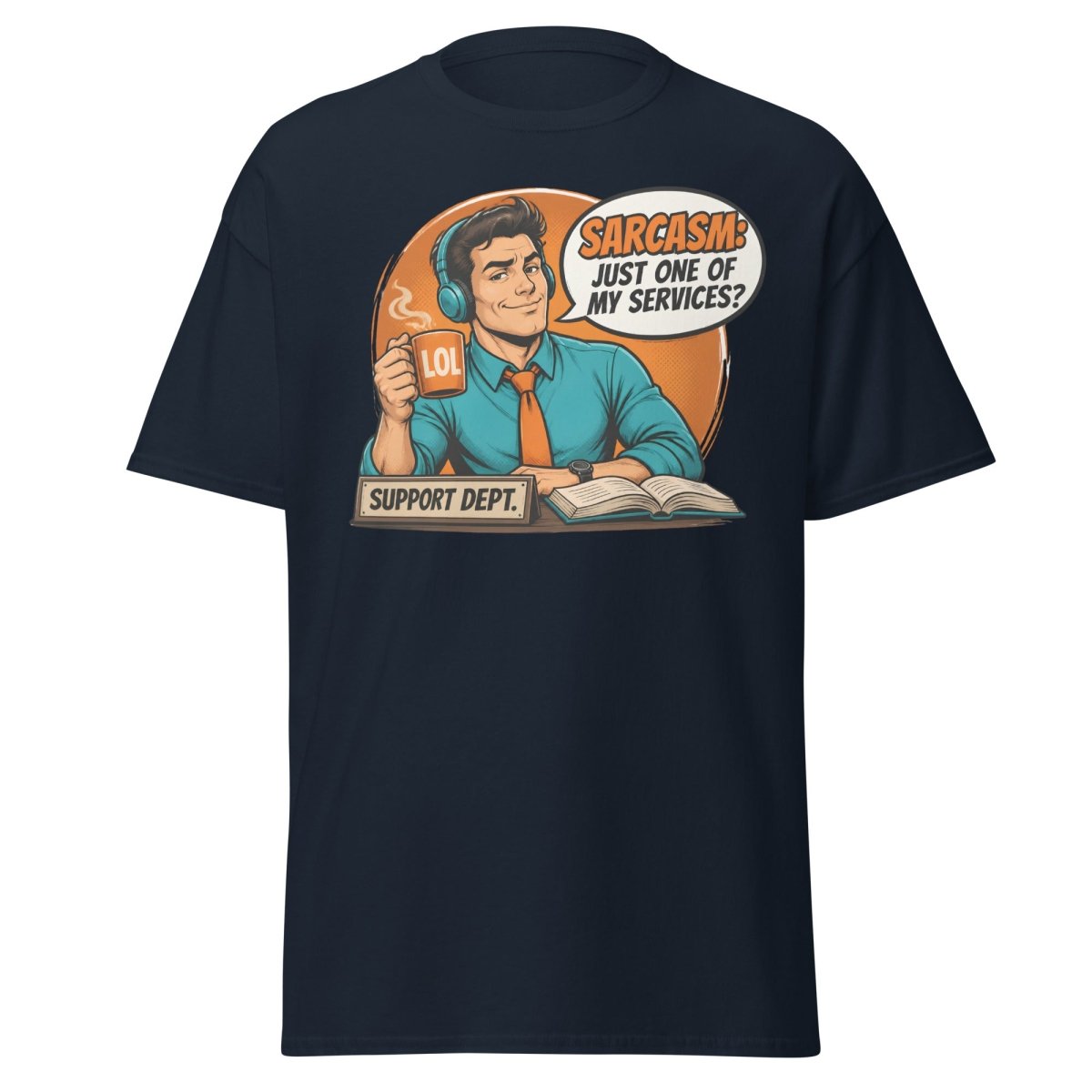 Sarcasm Just One of My Services Tee - Navy - TeeRipple