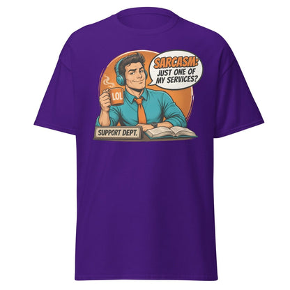 Sarcasm Just One of My Services Tee - Purple - TeeRipple