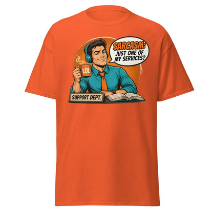 Sarcasm Just One of My Services Tee - Orange - TeeRipple