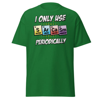 Sarcasm Periodic Table T-Shirt - Funny Science Humor Tee - Turf Green - TeeRipple