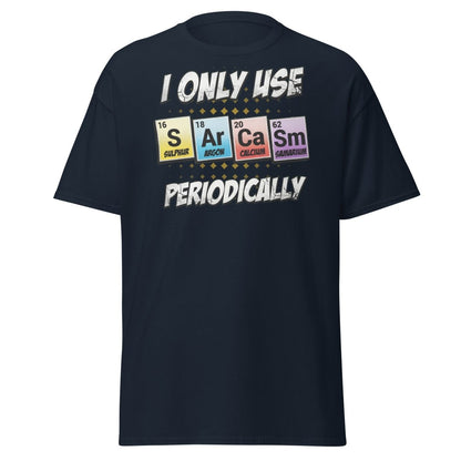 Sarcasm Periodic Table T-Shirt - Funny Science Humor Tee - Navy - TeeRipple
