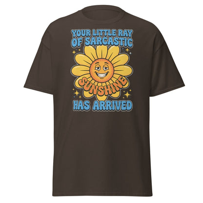Sarcastic Sunshine T-Shirt - Funny Ray of Sarcastic Sunshine Tee - Dark Chocolate - TeeRipple
