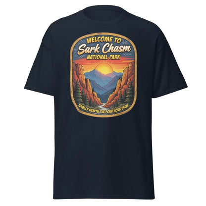 Sark Chasm National Park Sarcasm Funny T-Shirt - Navy - TeeRipple
