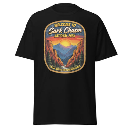 Sark Chasm National Park Sarcasm Funny T-Shirt - Black - TeeRipple