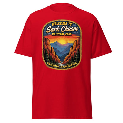 Sark Chasm National Park Sarcasm Funny T-Shirt - Red - TeeRipple