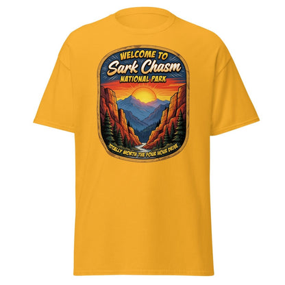 Sark Chasm National Park Sarcasm Funny T-Shirt - Gold - TeeRipple