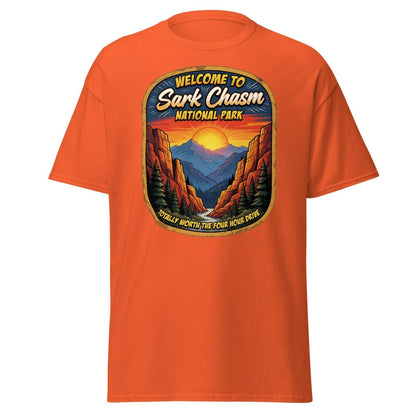 Sark Chasm National Park Sarcasm Funny T-Shirt - Orange - TeeRipple