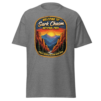 Sark Chasm National Park Sarcasm Funny T-Shirt - Graphite Heather - TeeRipple