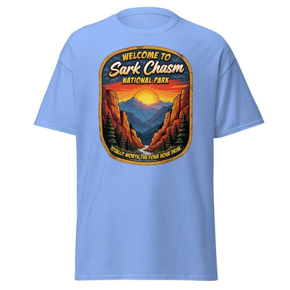 Sark Chasm National Park Sarcasm Funny T-Shirt - Carolina Blue - TeeRipple