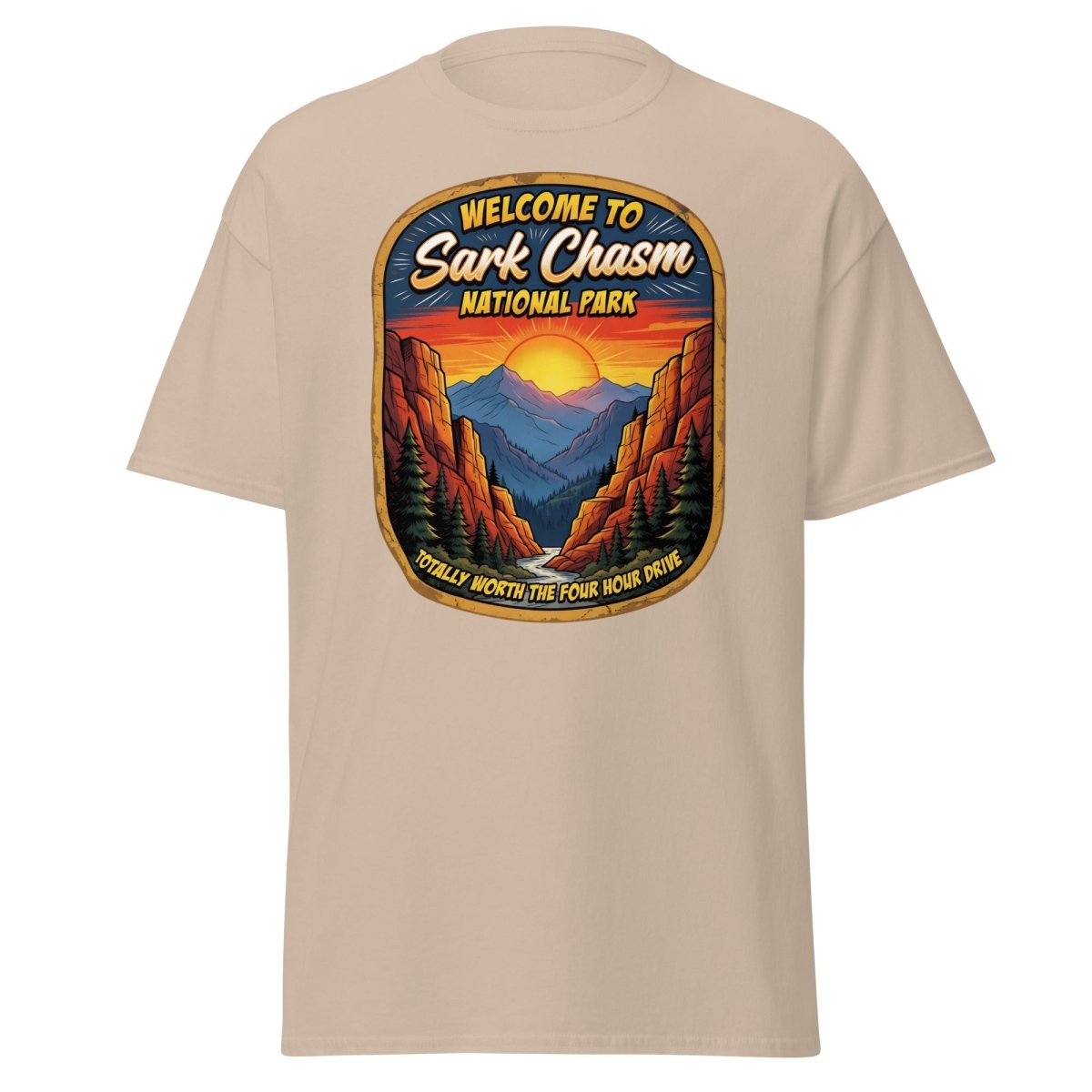 Sark Chasm National Park Sarcasm Funny T-Shirt - Sand - TeeRipple
