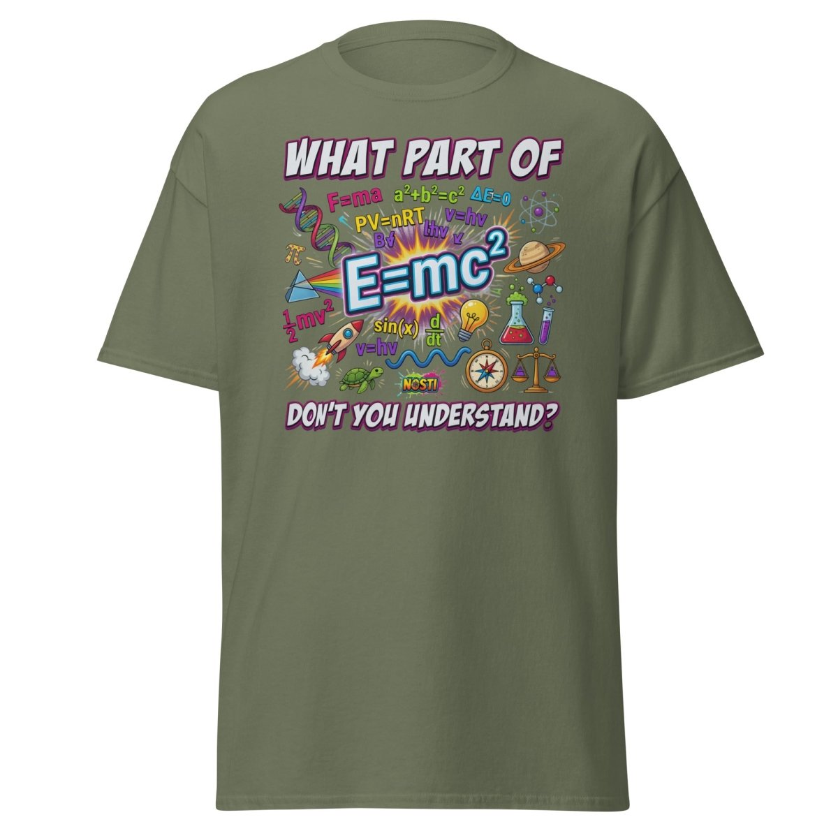 Science Nerd T-Shirt - What Part of Don't You Understand? - Military Green - TeeRipple
