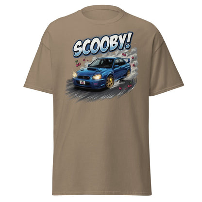 Scooby! Subaru WRX STI Drift T-Shirt – JDM Cherry Bomb Tee - Brown Savana - TeeRipple