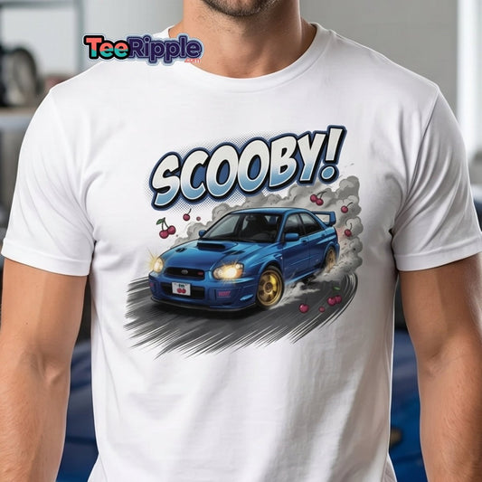 Scooby! Subaru WRX STI Drift T-Shirt – JDM Cherry Bomb Tee - Maroon - TeeRipple