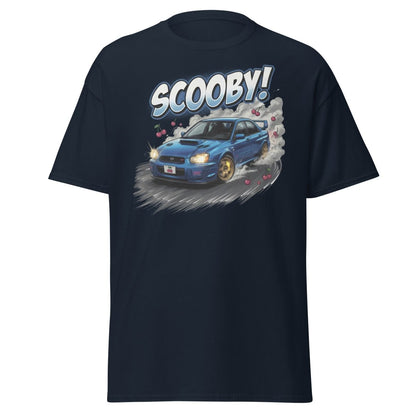 Scooby! Subaru WRX STI Drift T-Shirt – JDM Cherry Bomb Tee - Navy - TeeRipple