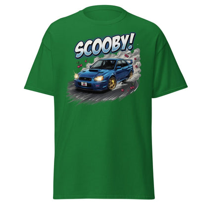 Scooby! Subaru WRX STI Drift T-Shirt – JDM Cherry Bomb Tee - Turf Green - TeeRipple