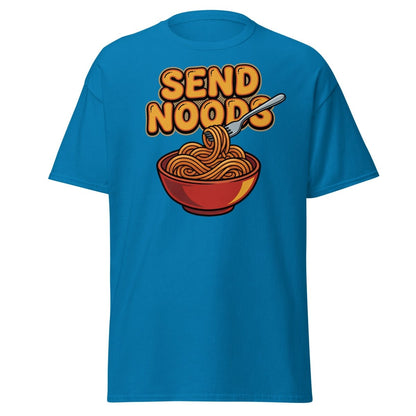 Send Noods T-Shirt - Funny Noodle Pun Tee - Sapphire - TeeRipple