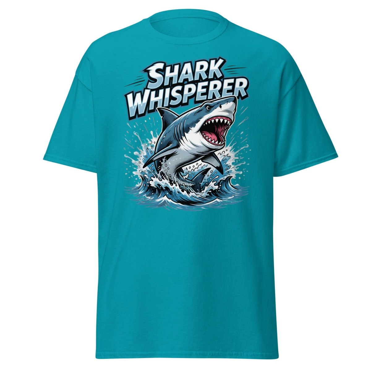 Shark Whisperer T-Shirt - Funny Shark Lover Tee - Tropical Blue - TeeRipple