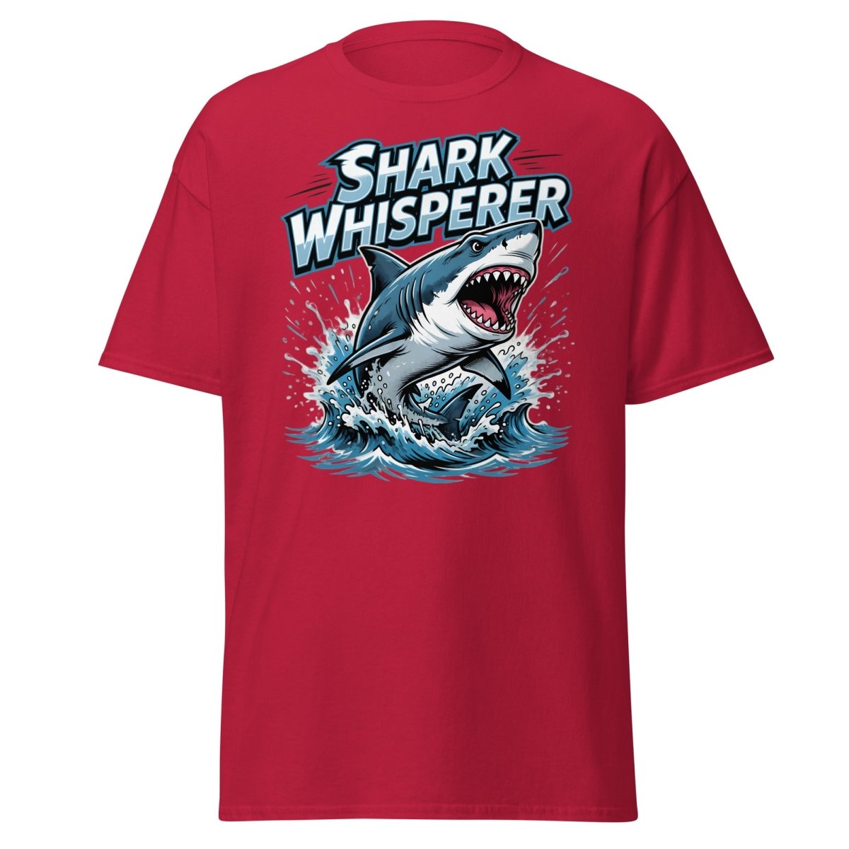 Shark Whisperer T-Shirt - Funny Shark Lover Tee - Cardinal - TeeRipple