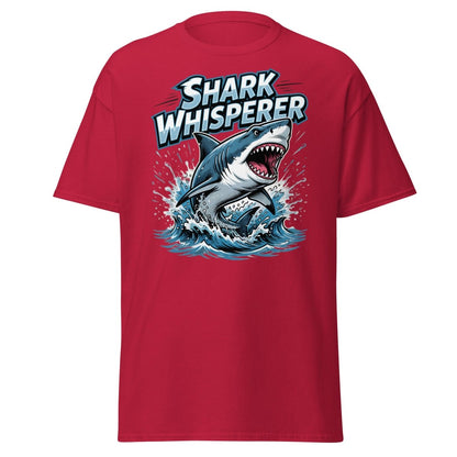 Shark Whisperer T-Shirt - Funny Shark Lover Tee - Cardinal - TeeRipple