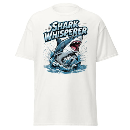 Shark Whisperer T-Shirt - Funny Shark Lover Tee - White - TeeRipple
