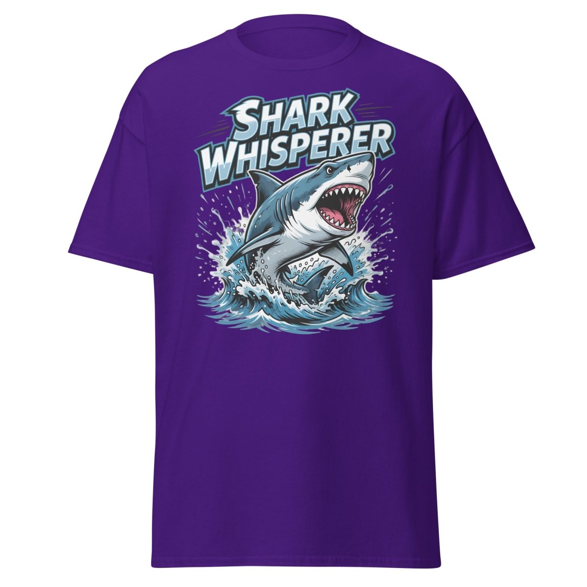 Shark Whisperer T-Shirt - Funny Shark Lover Tee - Purple - TeeRipple