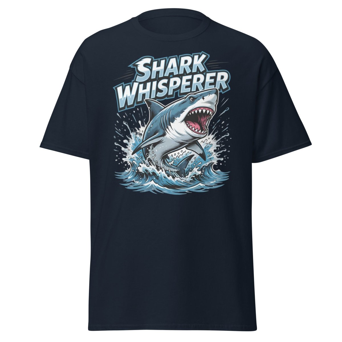 Shark Whisperer T-Shirt - Funny Shark Lover Tee - Navy - TeeRipple