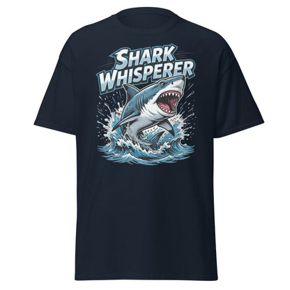 Shark Whisperer T-Shirt - Funny Shark Lover Tee - Navy - TeeRipple