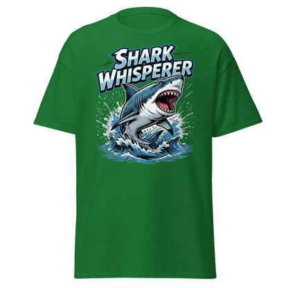 Shark Whisperer T-Shirt - Funny Shark Lover Tee - Turf Green - TeeRipple