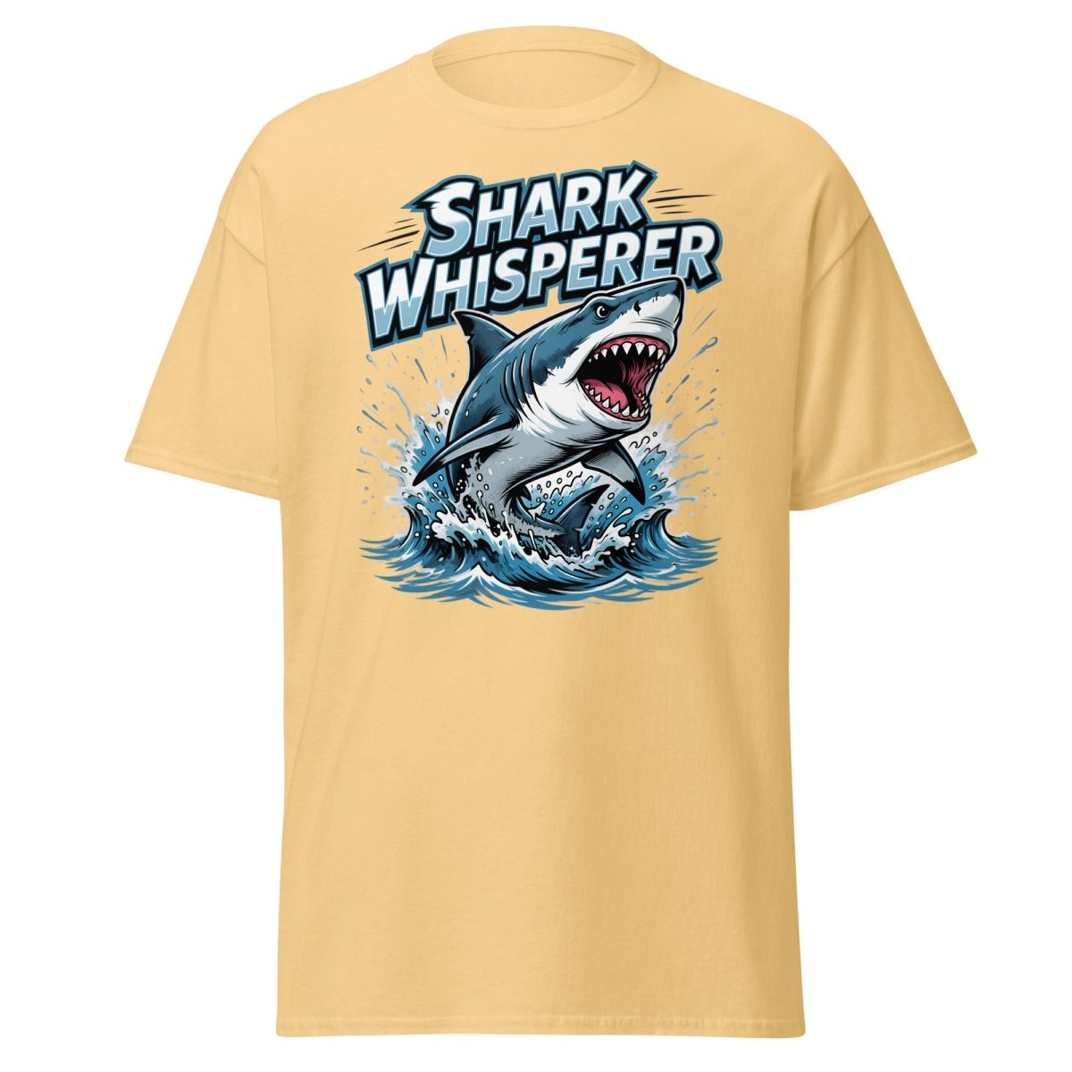 Shark Whisperer T-Shirt - Funny Shark Lover Tee - Yellow Haze - TeeRipple