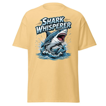 Shark Whisperer T-Shirt - Funny Shark Lover Tee - Yellow Haze - TeeRipple