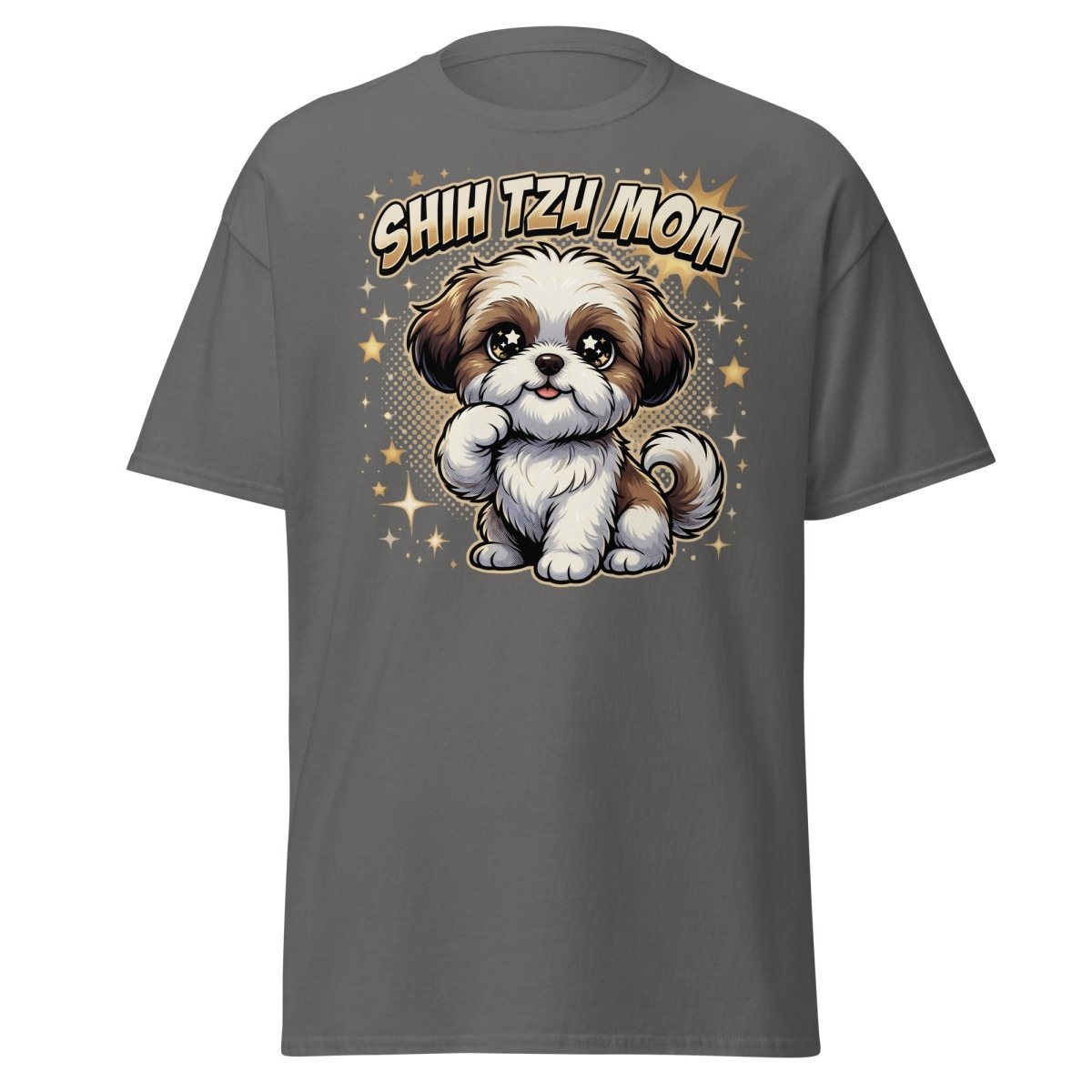Shih Tzu Mom T-Shirt - Cute Dog Mom Shirt - Charcoal - TeeRipple