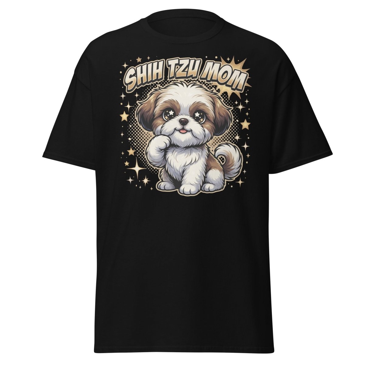Shih Tzu Mom T-Shirt - Cute Dog Mom Shirt - Black - TeeRipple